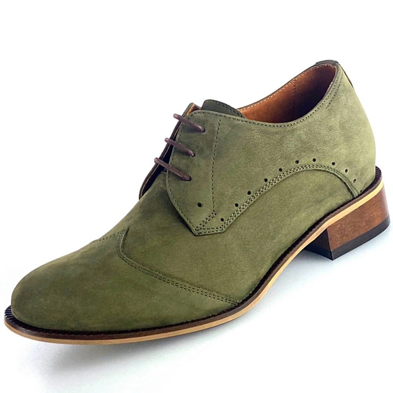 Scarpe rialzanti da uomo VERDE + 7CM